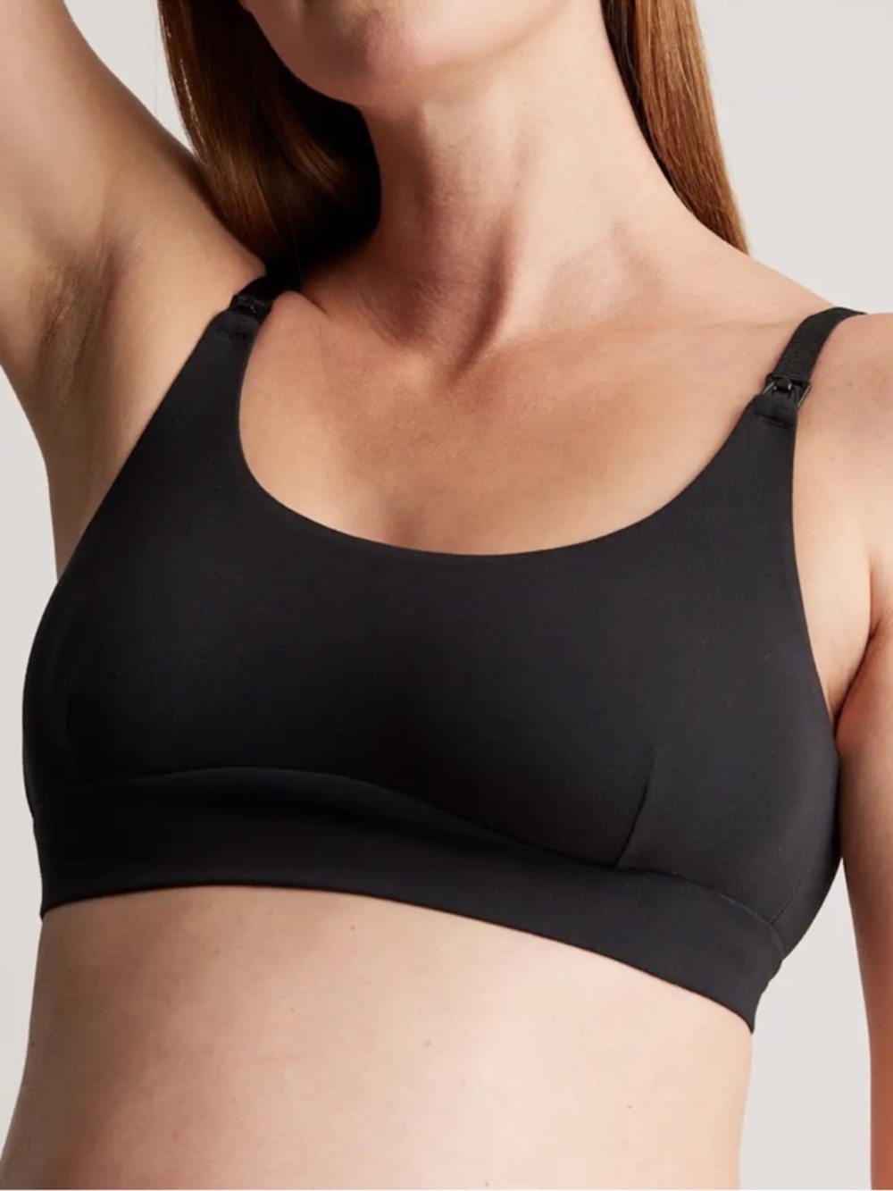 NWOT Quince Micromodal Nursing Bra Set of 2 in Black Sz XL